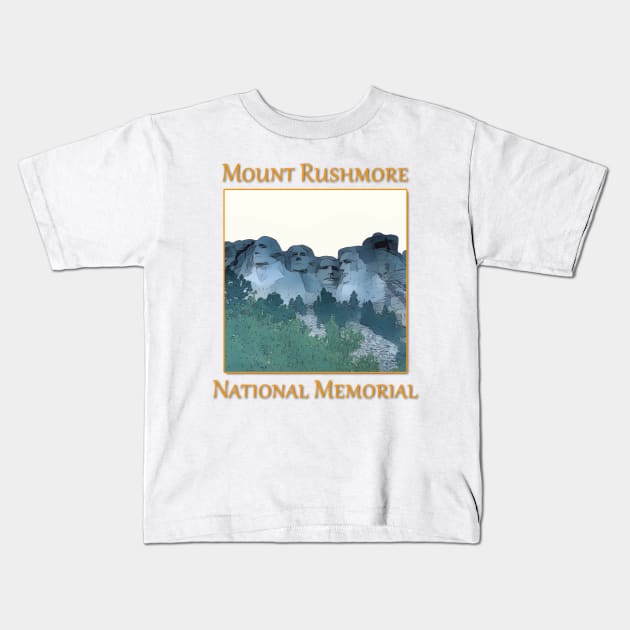 Mount Rushmore National Memorial Kids T-Shirt by WelshDesigns